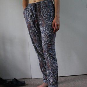 Patterned Rag Poets Pants, Size Large